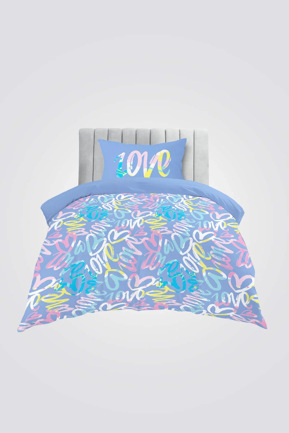 סט מצעים מיטת יחיד לילדים 90/200 ס"מ LOVE | רד צ'ילי - Image 2
