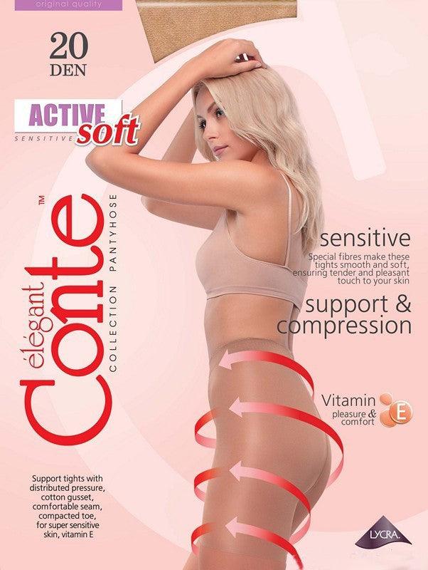 גרביון מעצב ACTIVE SOFT 20 דנייר - ברונזה