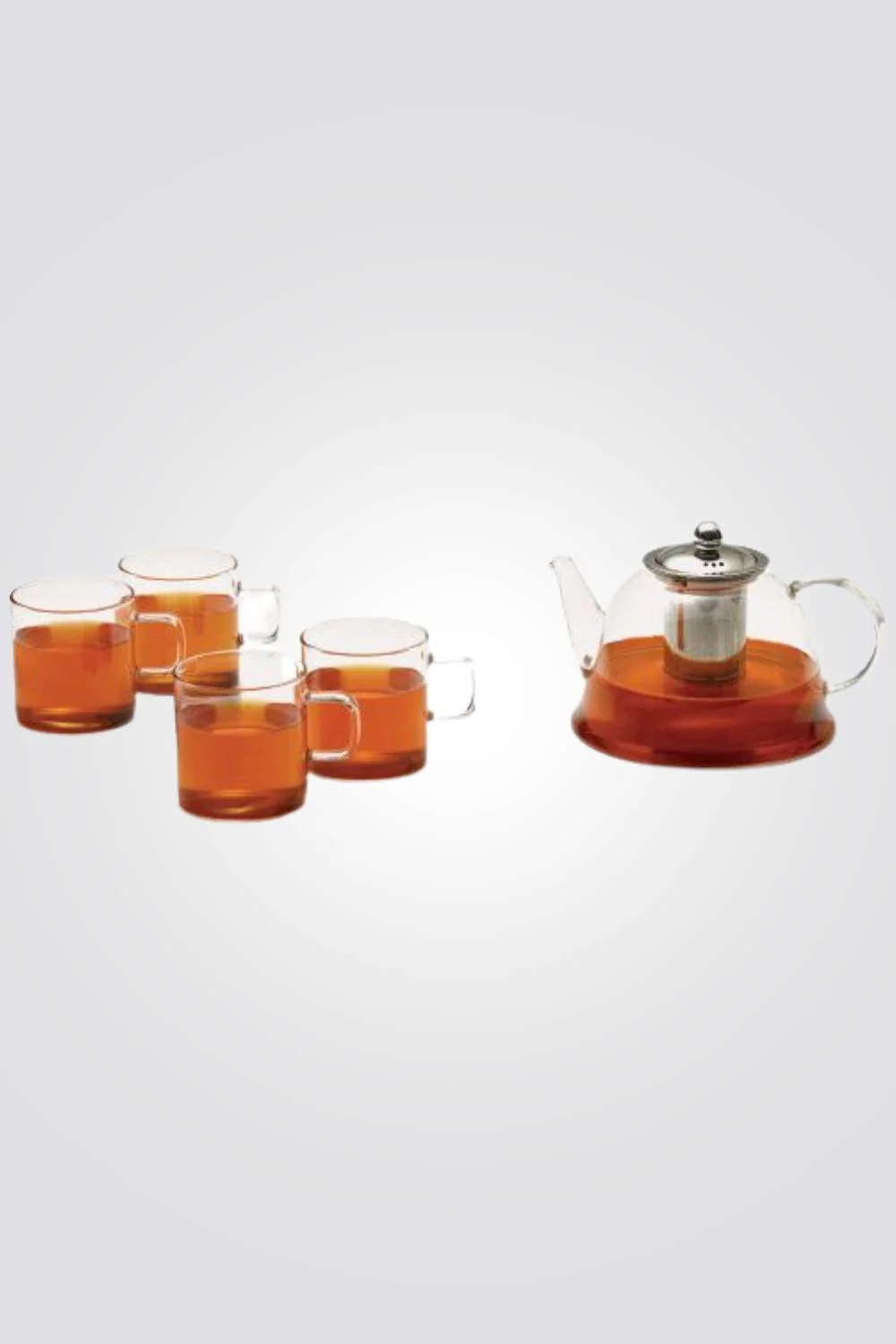 קנקן תה זכוכית 1.5 ליטר + 4 כוסות זכוכית Tea For Two