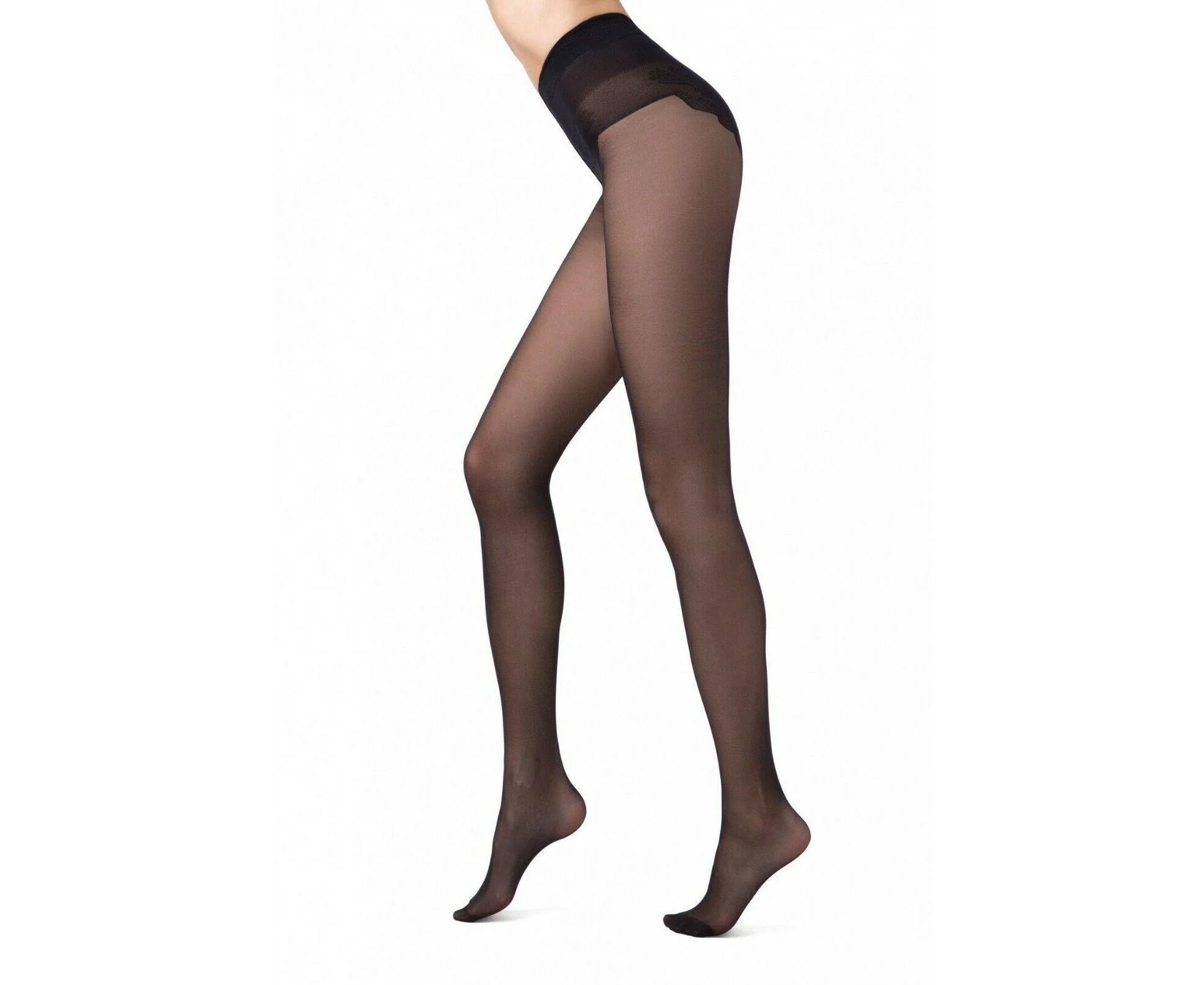 גרביון מעוטר BIKINI 40 דנייר - שחור - Image 2