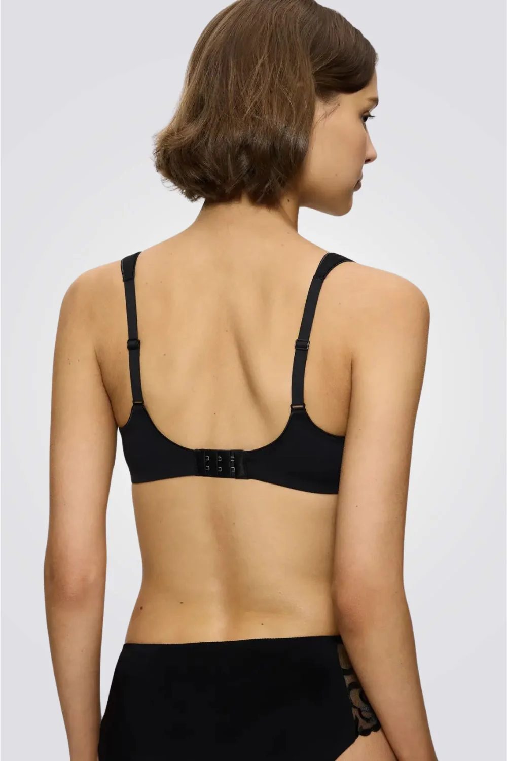 חזיית Modern Lace+Cotton W02 בצבע שחור - Image 2
