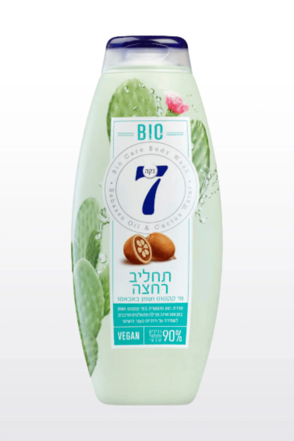 תחליב רחצה מי קקטוס ושמן באבאסו 750 מ"ל