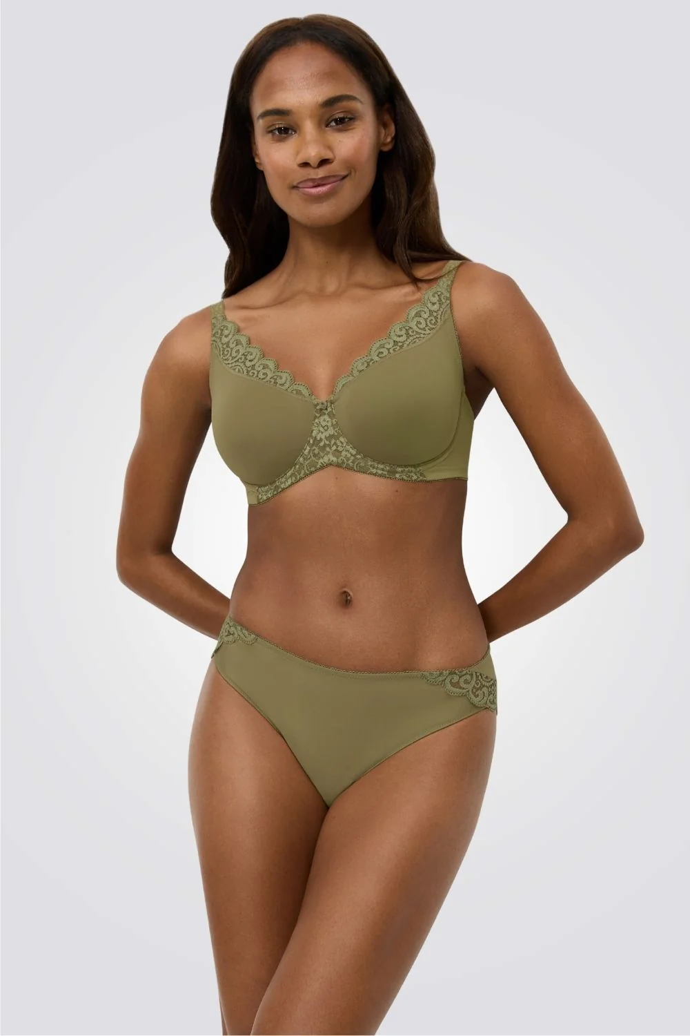 חזיית מינימייזר Amourette W01 בצבע ירוק זית - Image 3