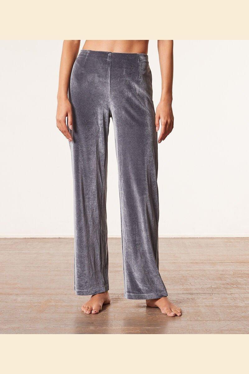 מכנסי פיג'מה קטיפה VELVETY אפור