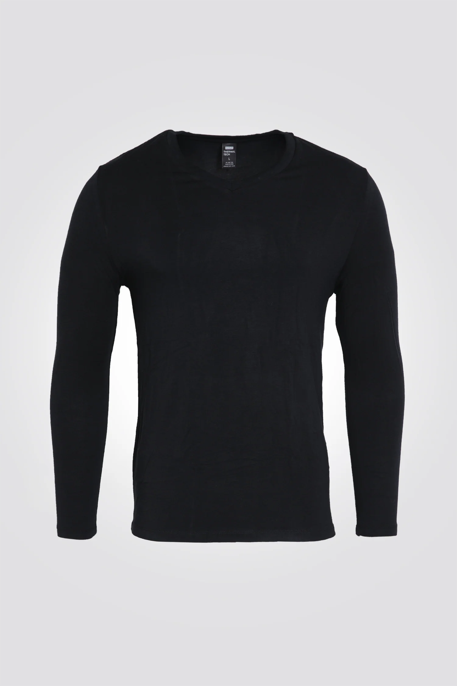 חולצה תרמית צווארון וי - SLIM FIT בצבע שחור | דלתא - Image 7