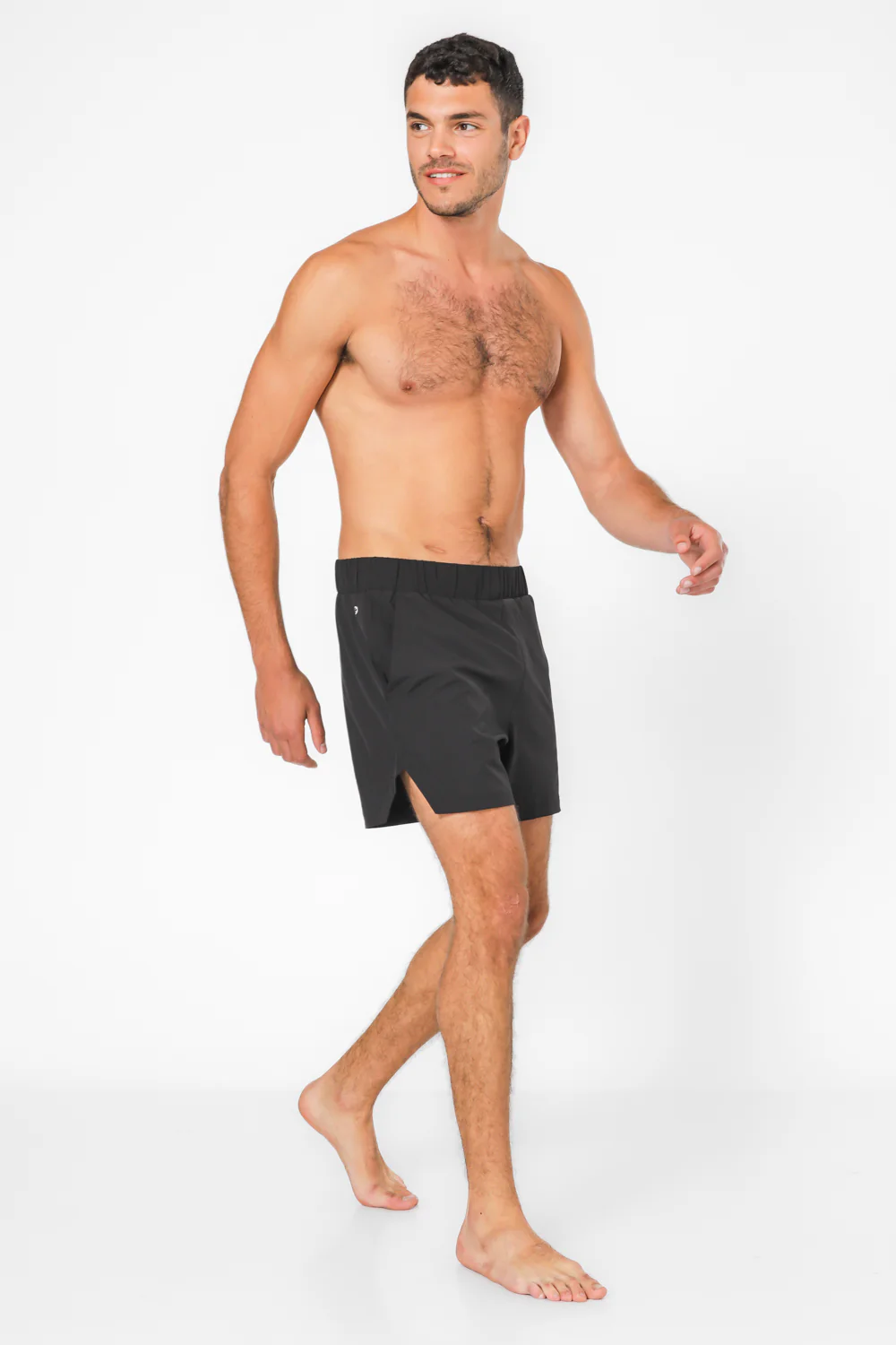 מכנסי אימון קצרים אורך 5 אינץ’ ACTIVE שחור - Image 3