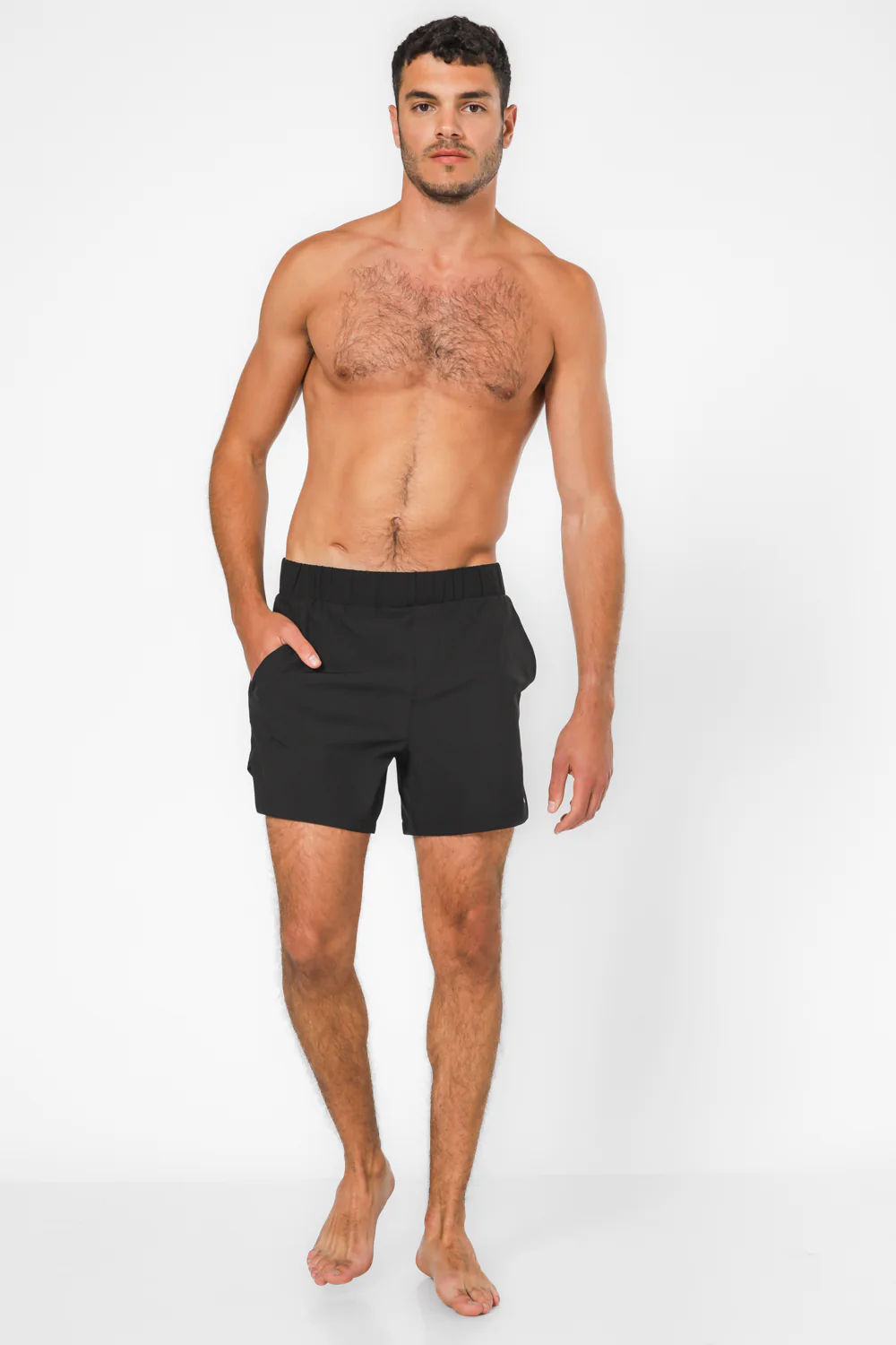 מכנסי אימון קצרים אורך 5 אינץ’ ACTIVE שחור - Image 4