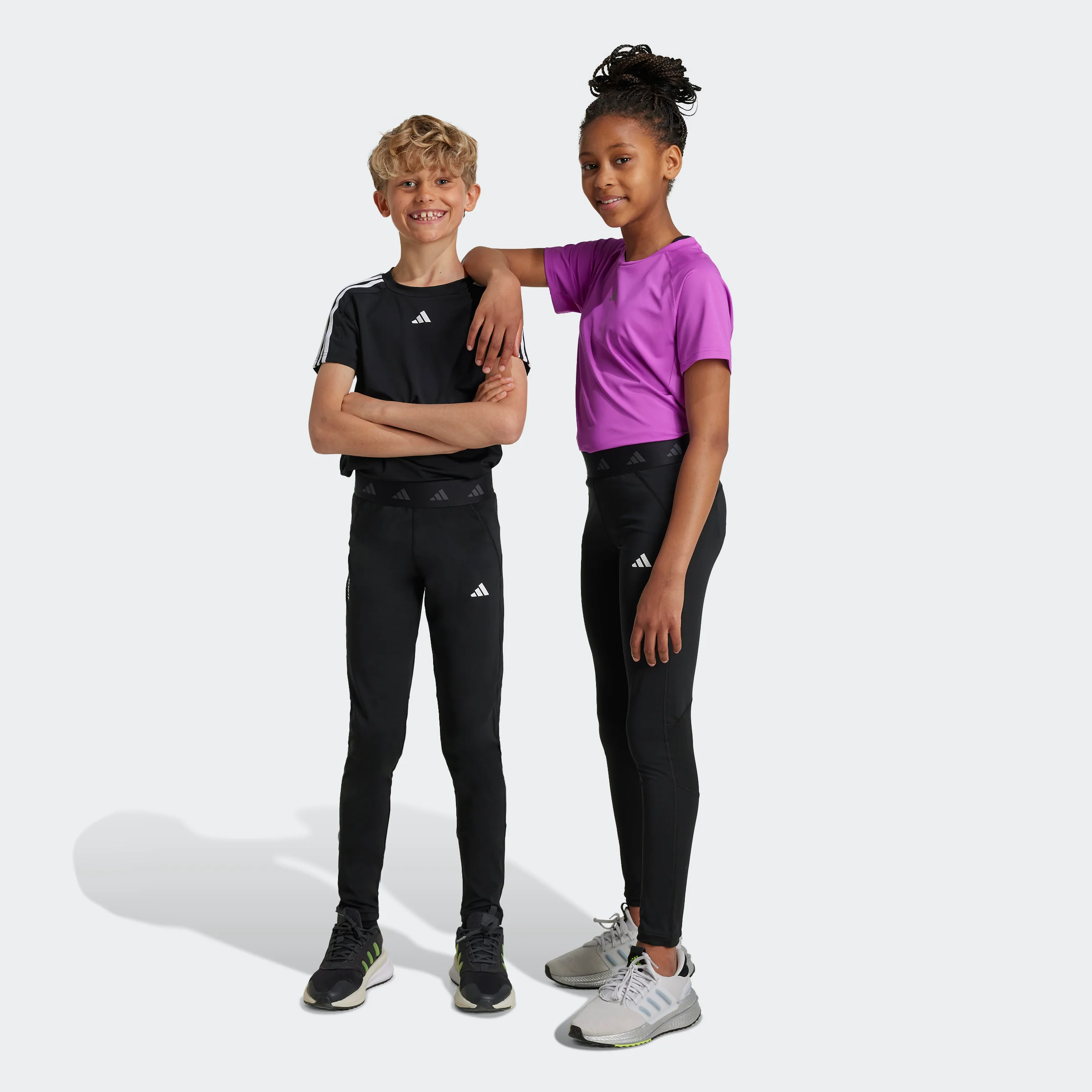 טייץ לנערות וילדות TECHFIT בצבע שחור - Image 13