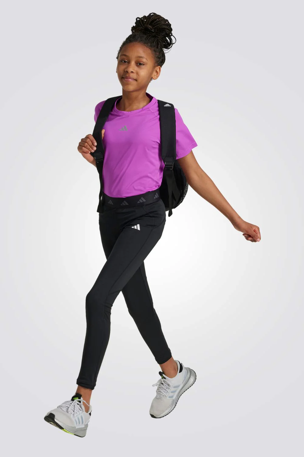 טייץ לנערות וילדות TECHFIT בצבע שחור - Image 3
