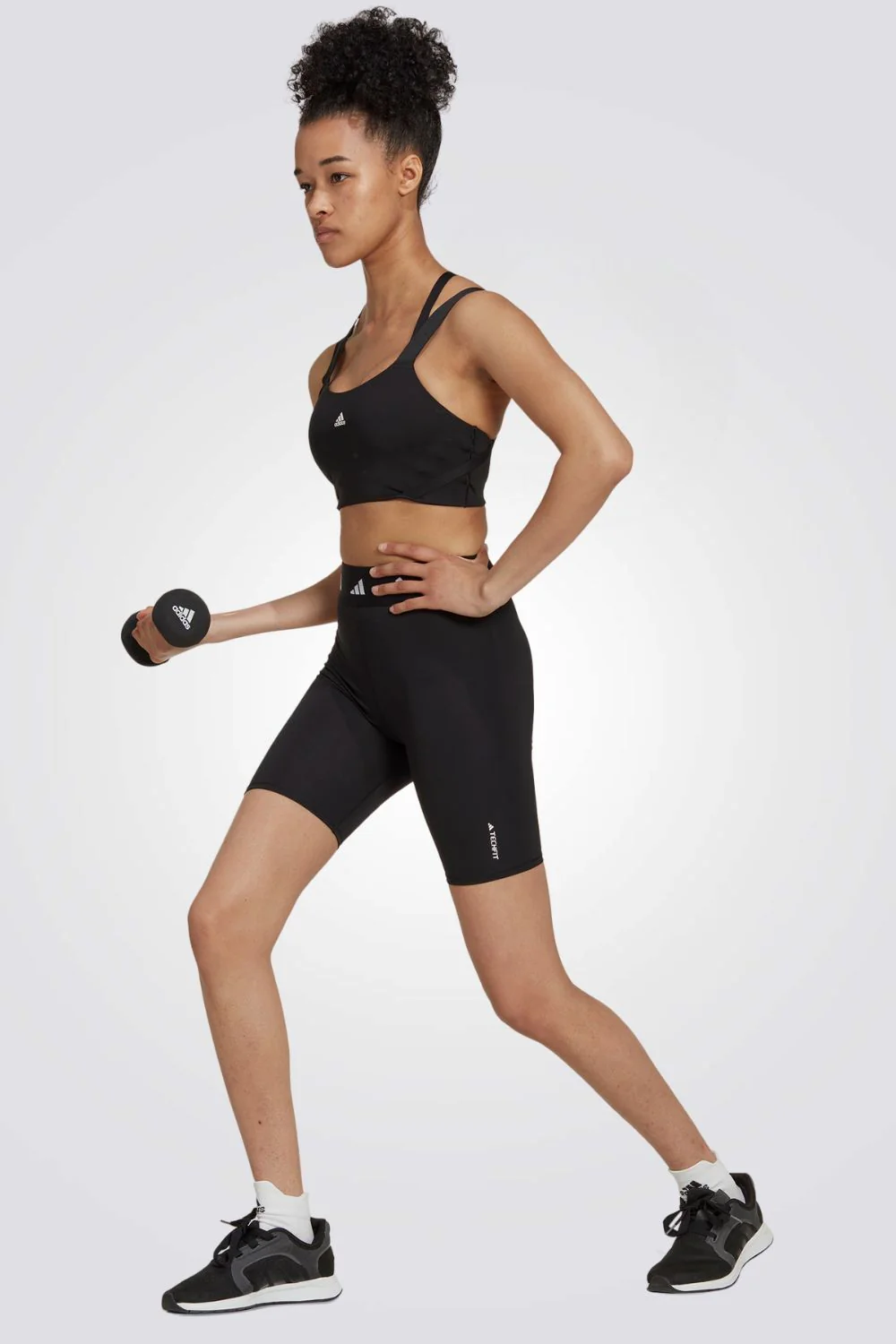 טייץ קצרים לנשים TECHFIT BIKE בצבע שחור
