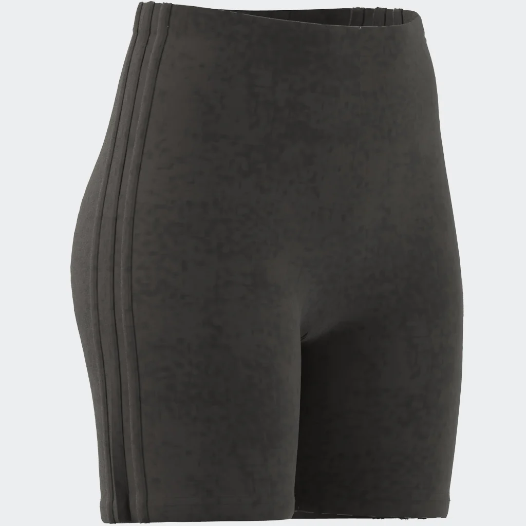 טייץ קצר לנשים ALL SZN 3-STRIPES GARMENT WASH בצבע שחור - Image 5