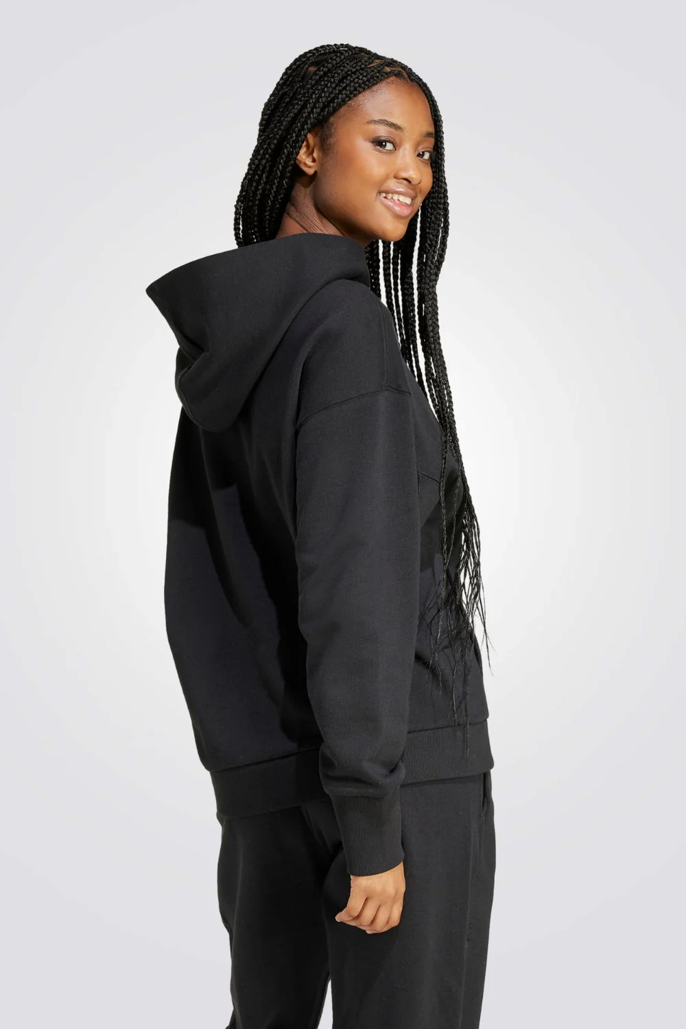 סווטשירט French Terry Loose בצבע שחור - Image 2