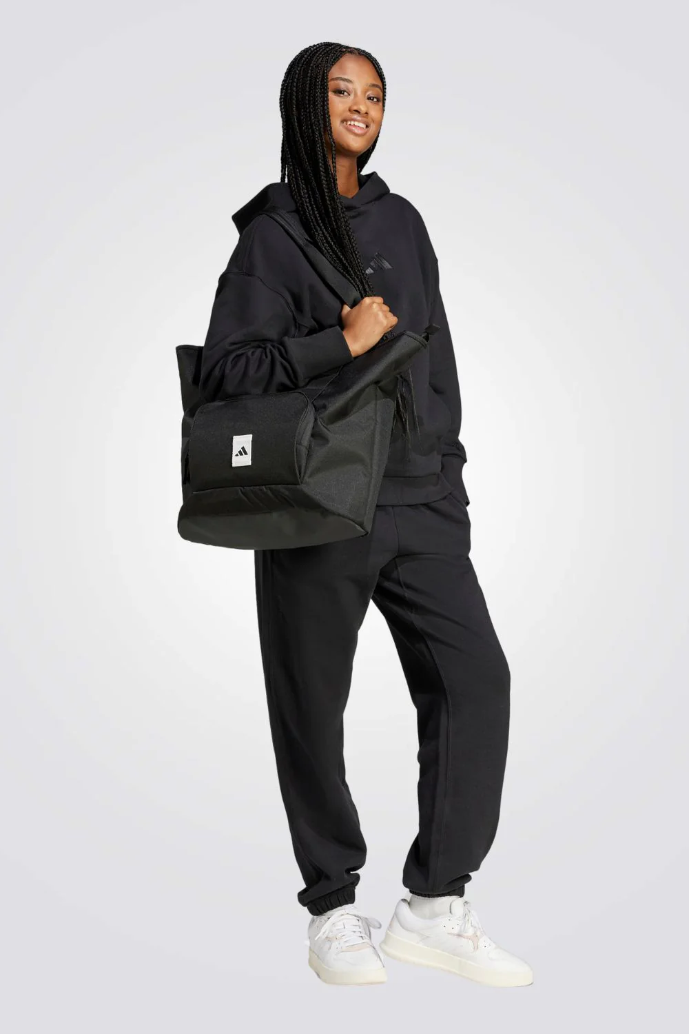 סווטשירט French Terry Loose בצבע שחור - Image 3