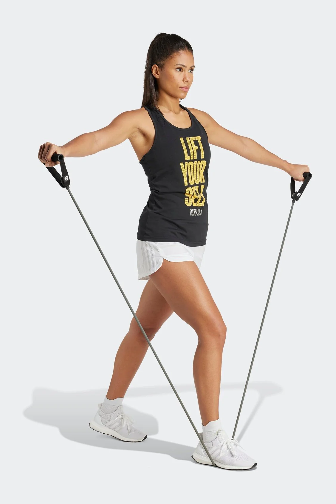 גופייה לנשים AEROREADY STRENGTH LIFT GRAPHIC בצבע שחור - Image 3