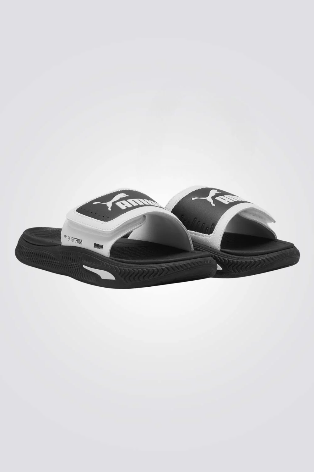 כפכפים לגברים Softride Slide 2.0 בצבע שחור ולבן - Image 2