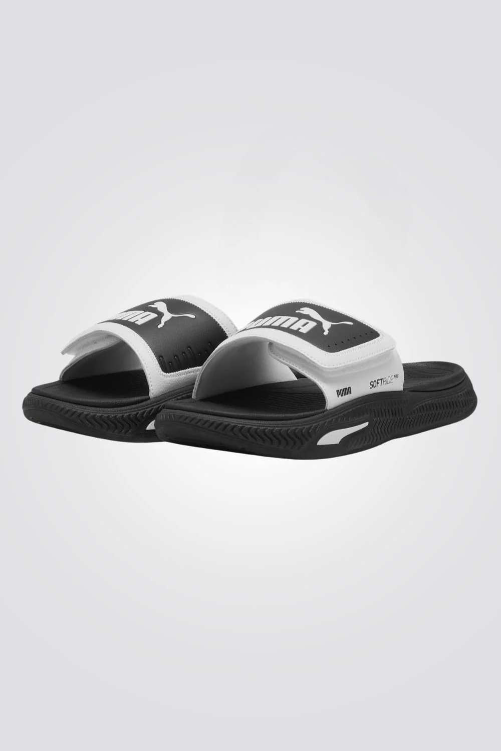 כפכפים לגברים Softride Slide 2.0 בצבע שחור ולבן - Image 3
