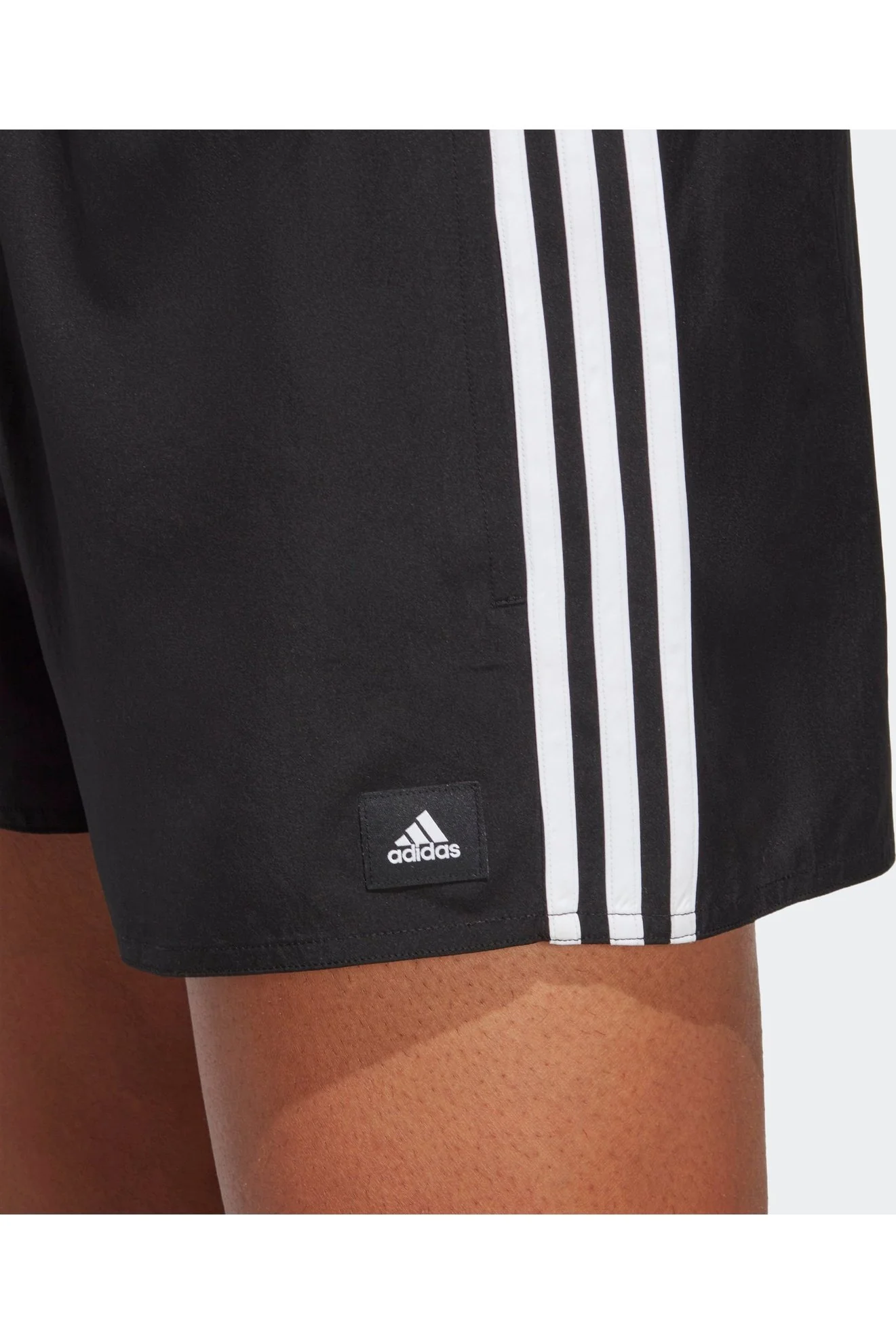 בגד ים לגברים 3 -STRIPES CLX VERY-SHORT-LENGTH בצבע שחור ולבן - Image 3