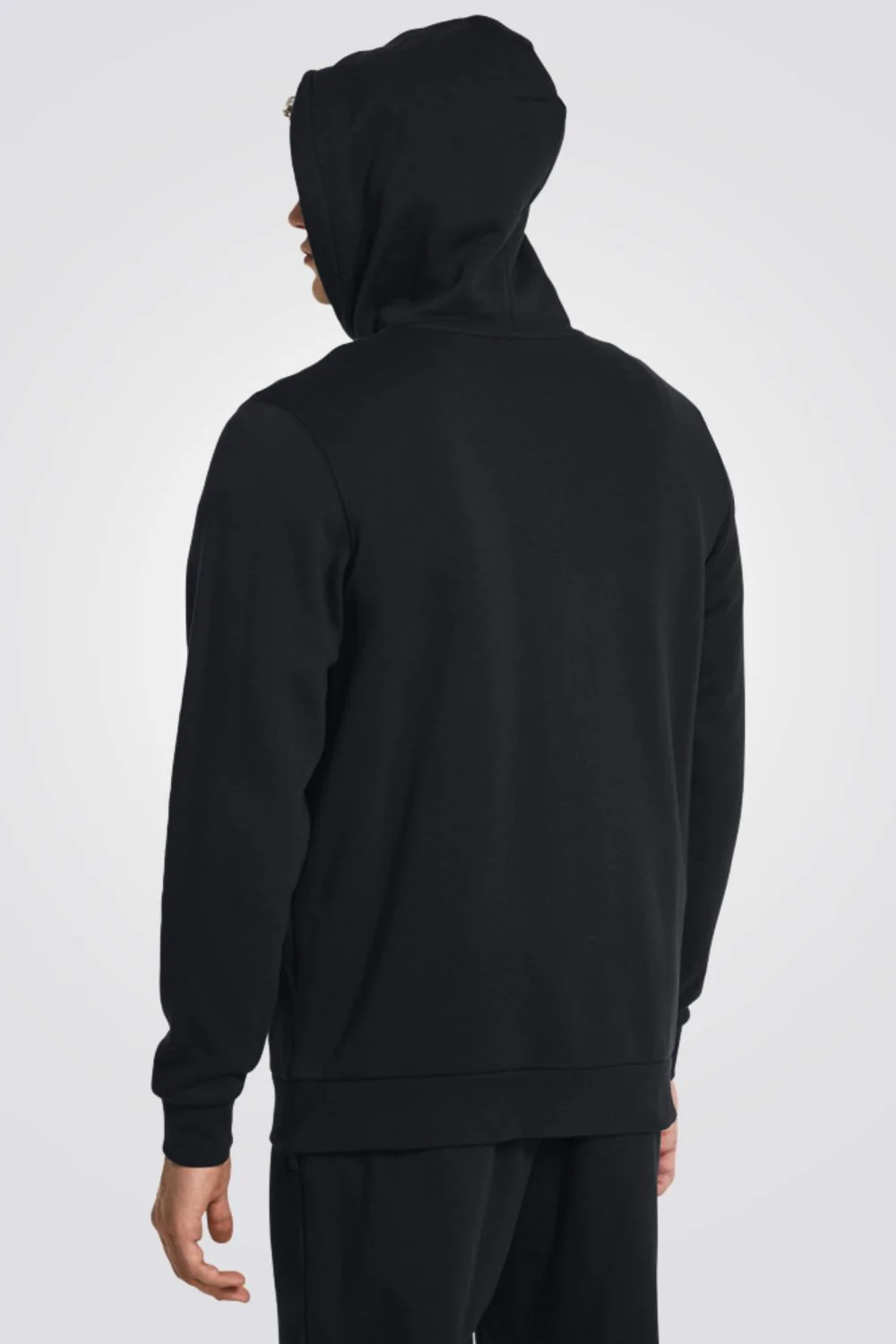 סווטשירט עם רוכסן Essential Fleece בצבע שחור - Image 2