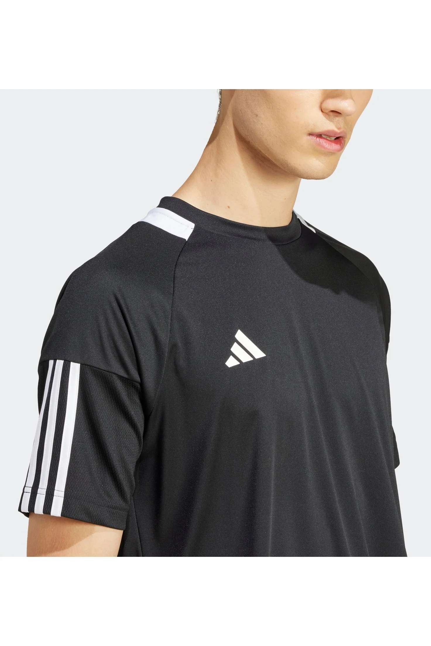 טישירט לגברים SERENO AEROREADY 3-STRIPES בצבע שחור - Image 3