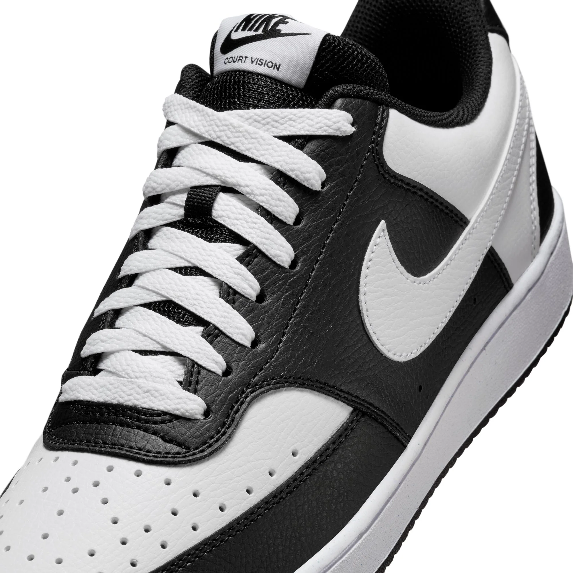 סניקרס לגברים Court Vision Low בצבע לבן ושחור - Image 6