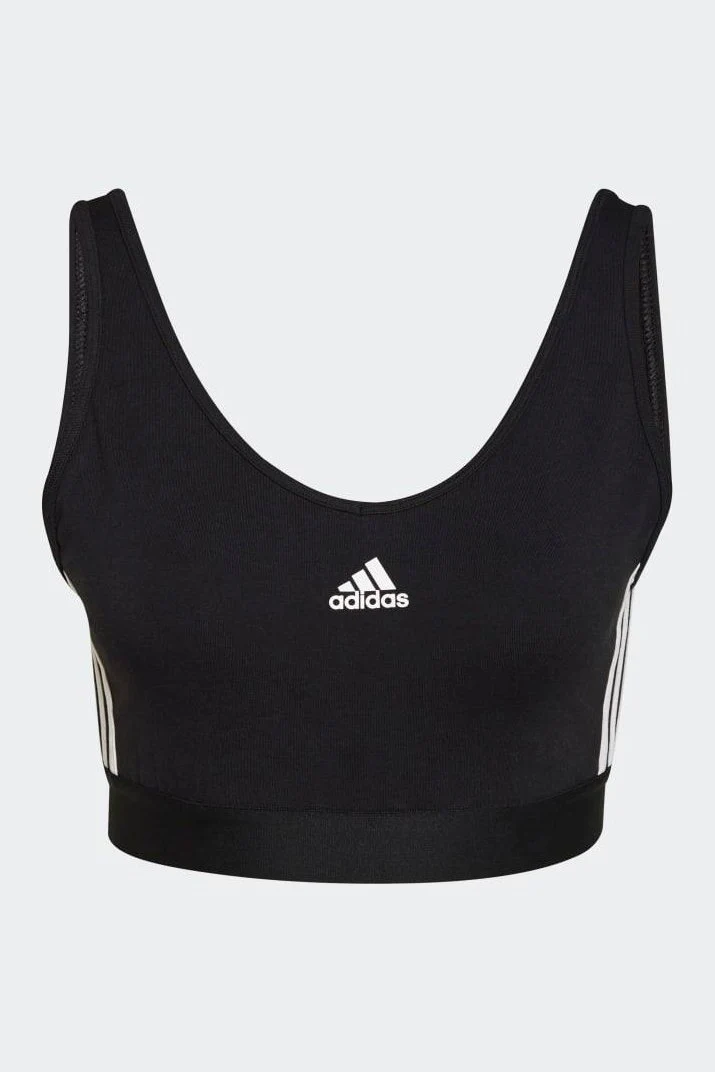 טופ אימון ESSENTIALS 3-STRIPES בצבע שחור | אדידס - Image 2