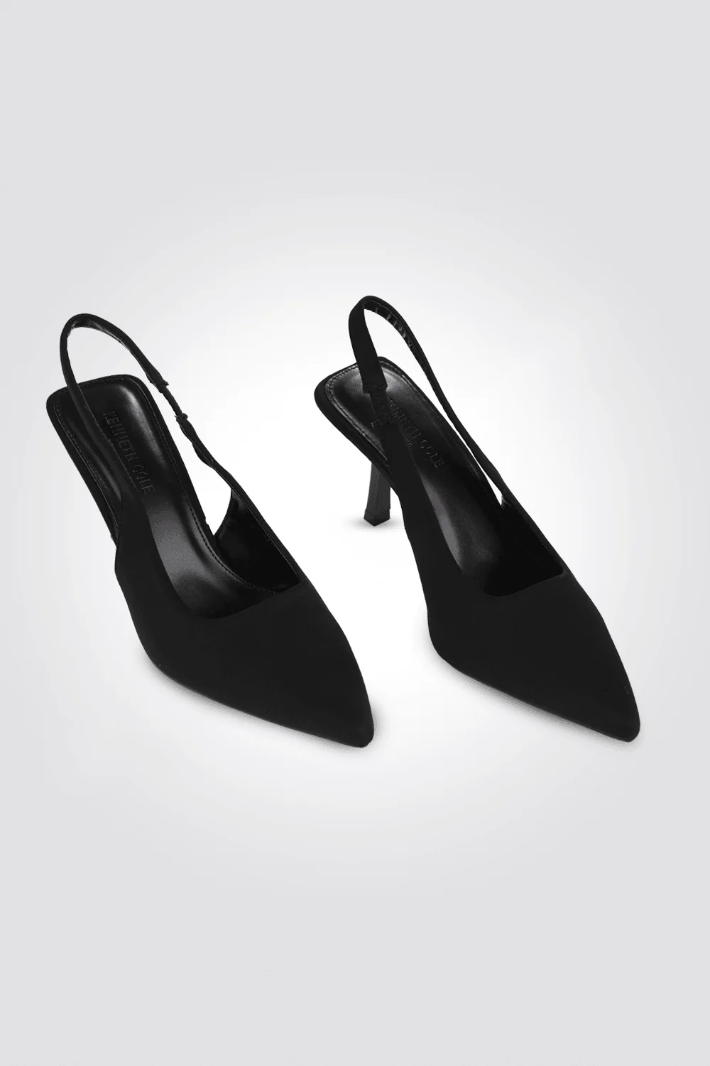 נעל עקב FABRIC SANDAL בצבע שחור - Image 4