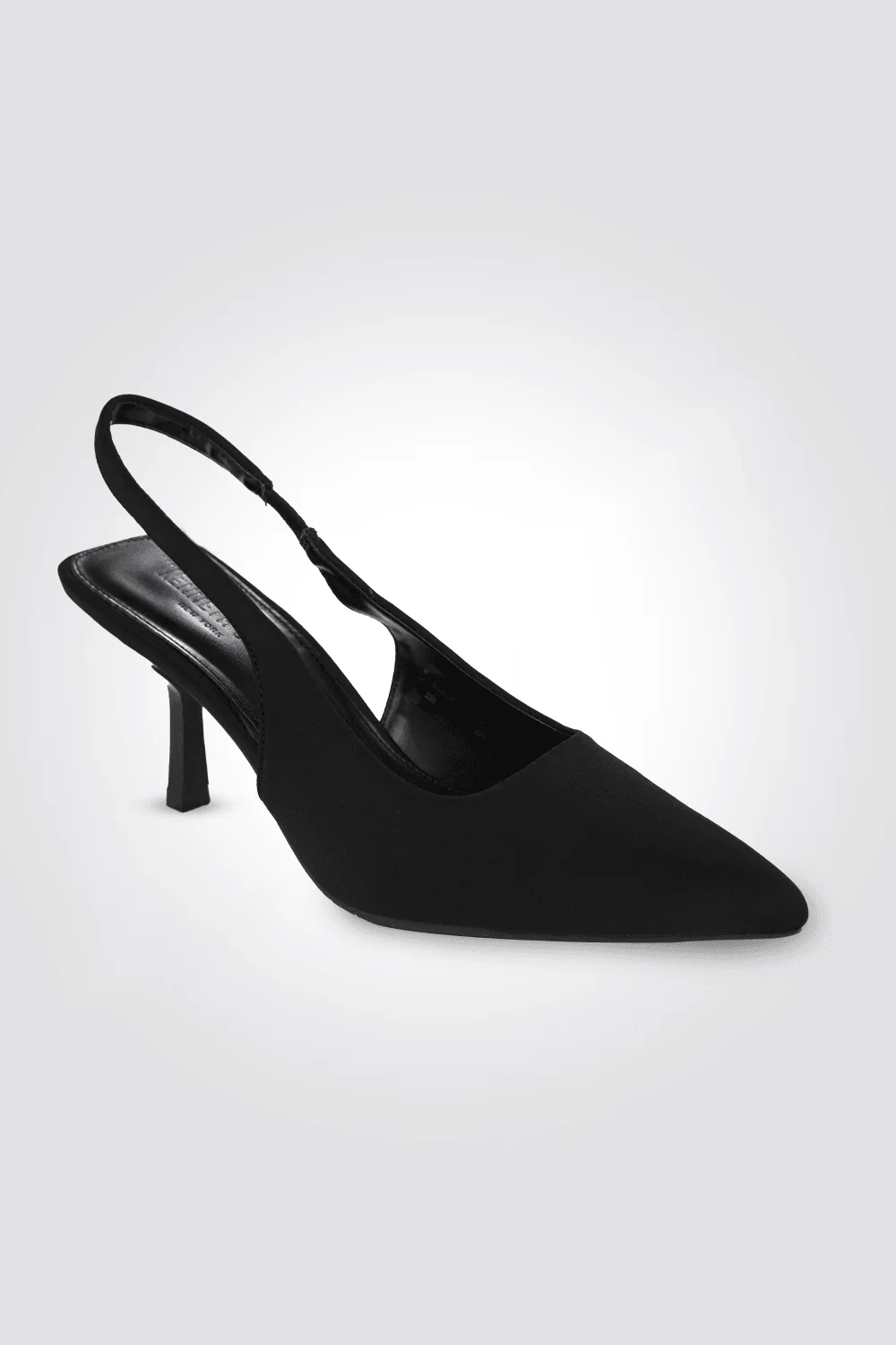 נעל עקב FABRIC SANDAL בצבע שחור - Image 5