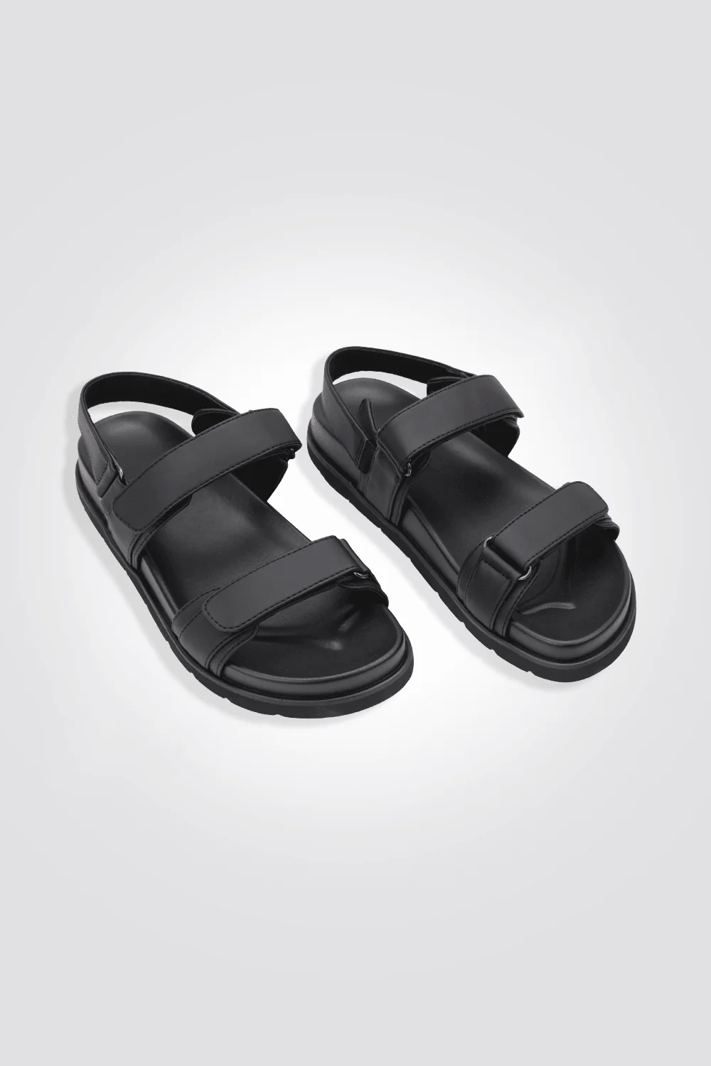 סנדל לנשים FLAT ANKLE STRAP בצבע שחור - Image 2