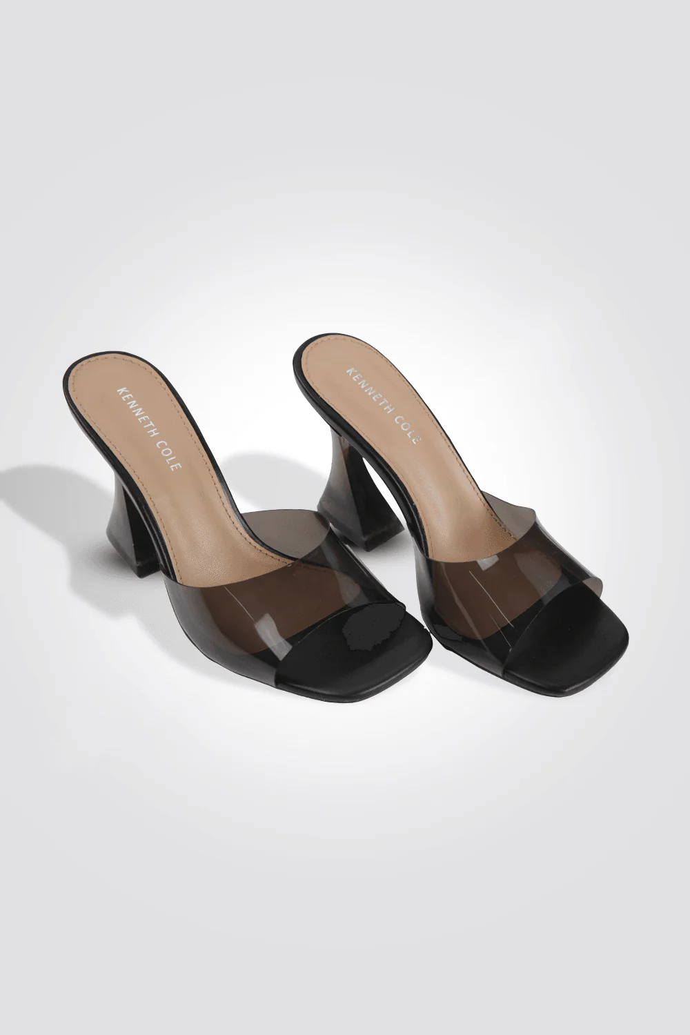 נעל עקב TRANSPARENT STRAP בצבע שחור - Image 3