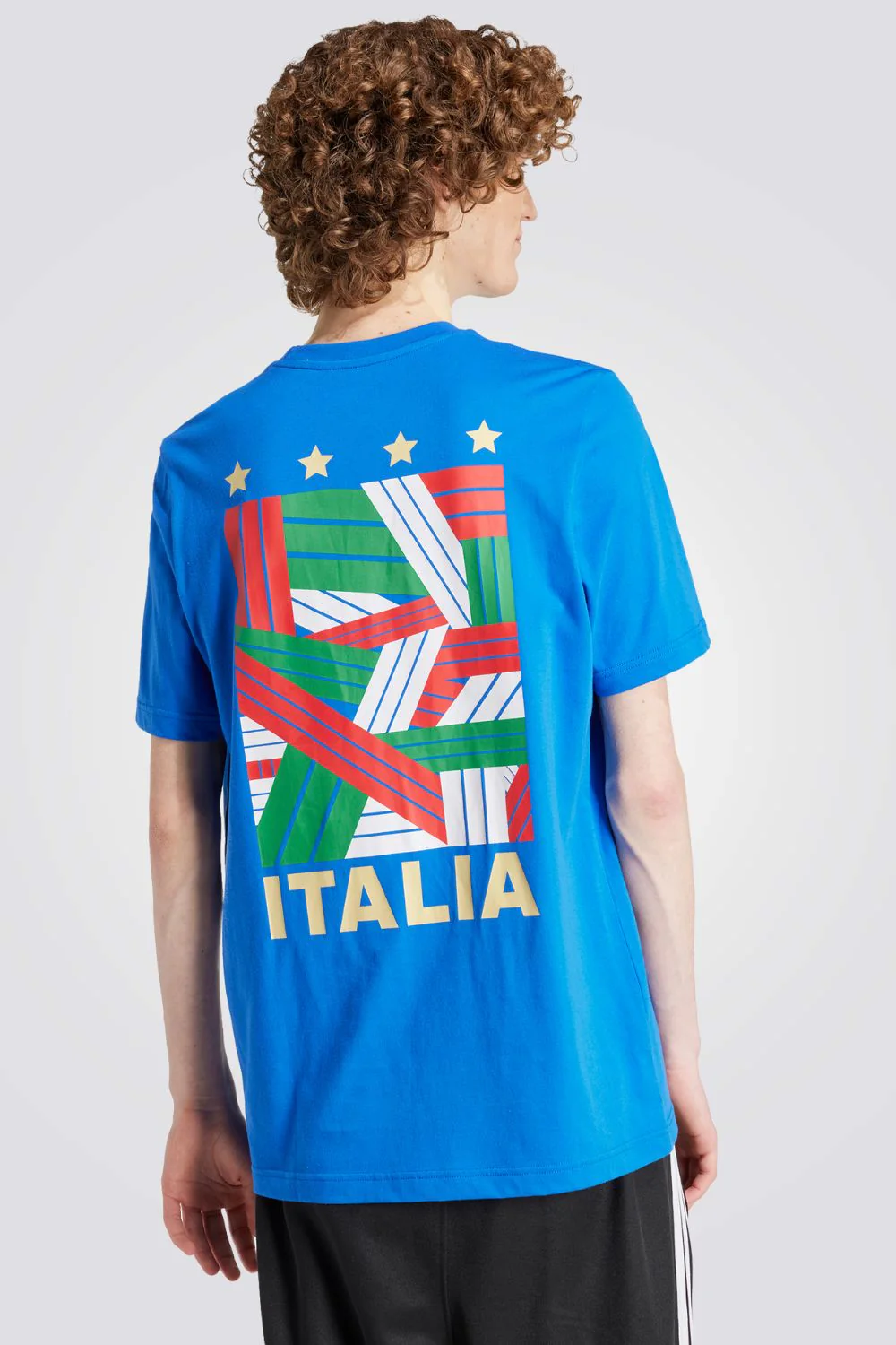 טישירט לגברים ITALY FOOTBALL FAN GRAPHIC בצבע כחול - Image 2