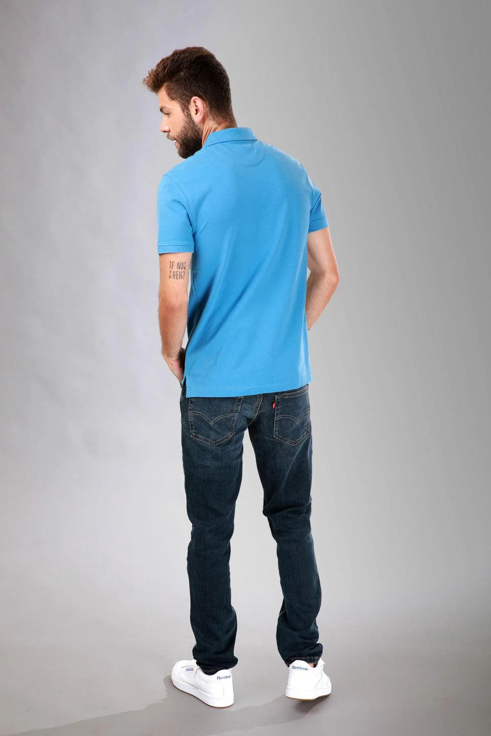 חולצת פולו כחולה - Image 3
