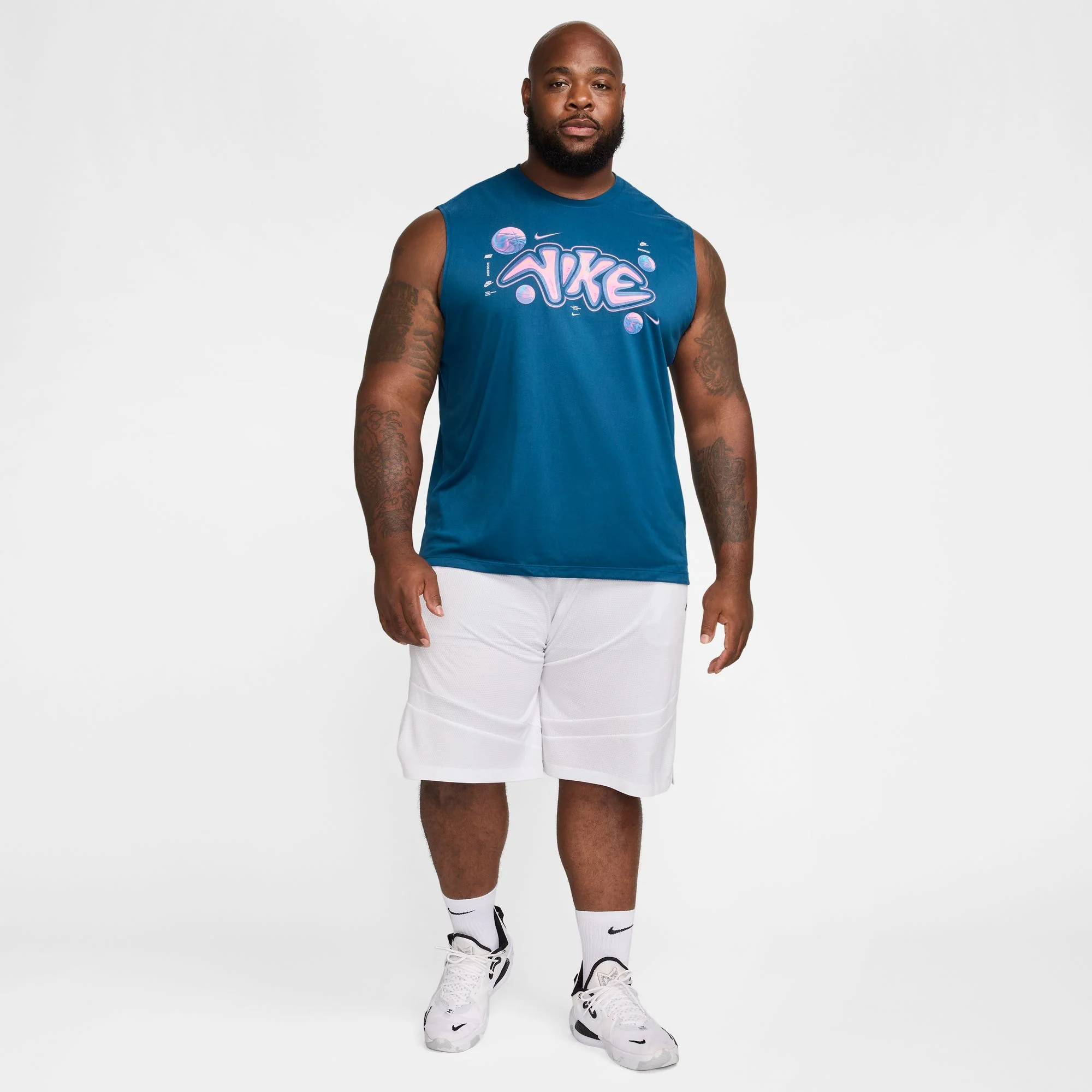 גופייה לגברים Dri-FIT Sleeveless Basketball בצבע כחול - Image 4