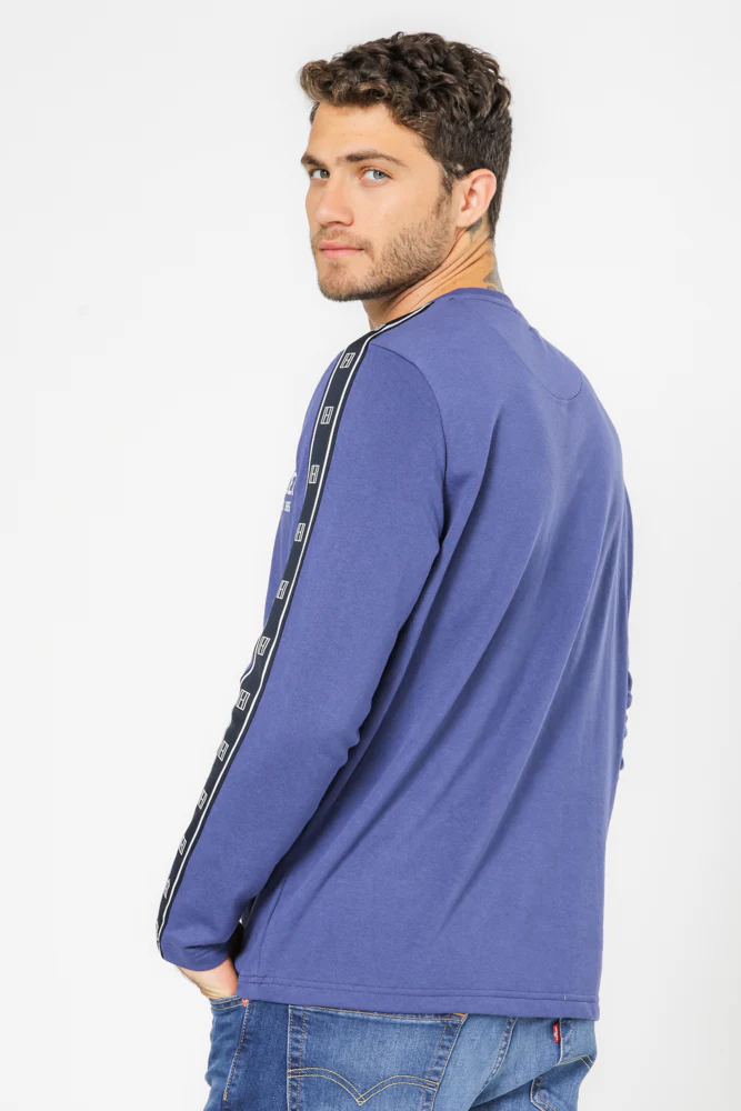 חולצה ארוכה לגברים LOUNGE CREWNECK בצבע כחול | טומי הילפיגר - Image 2