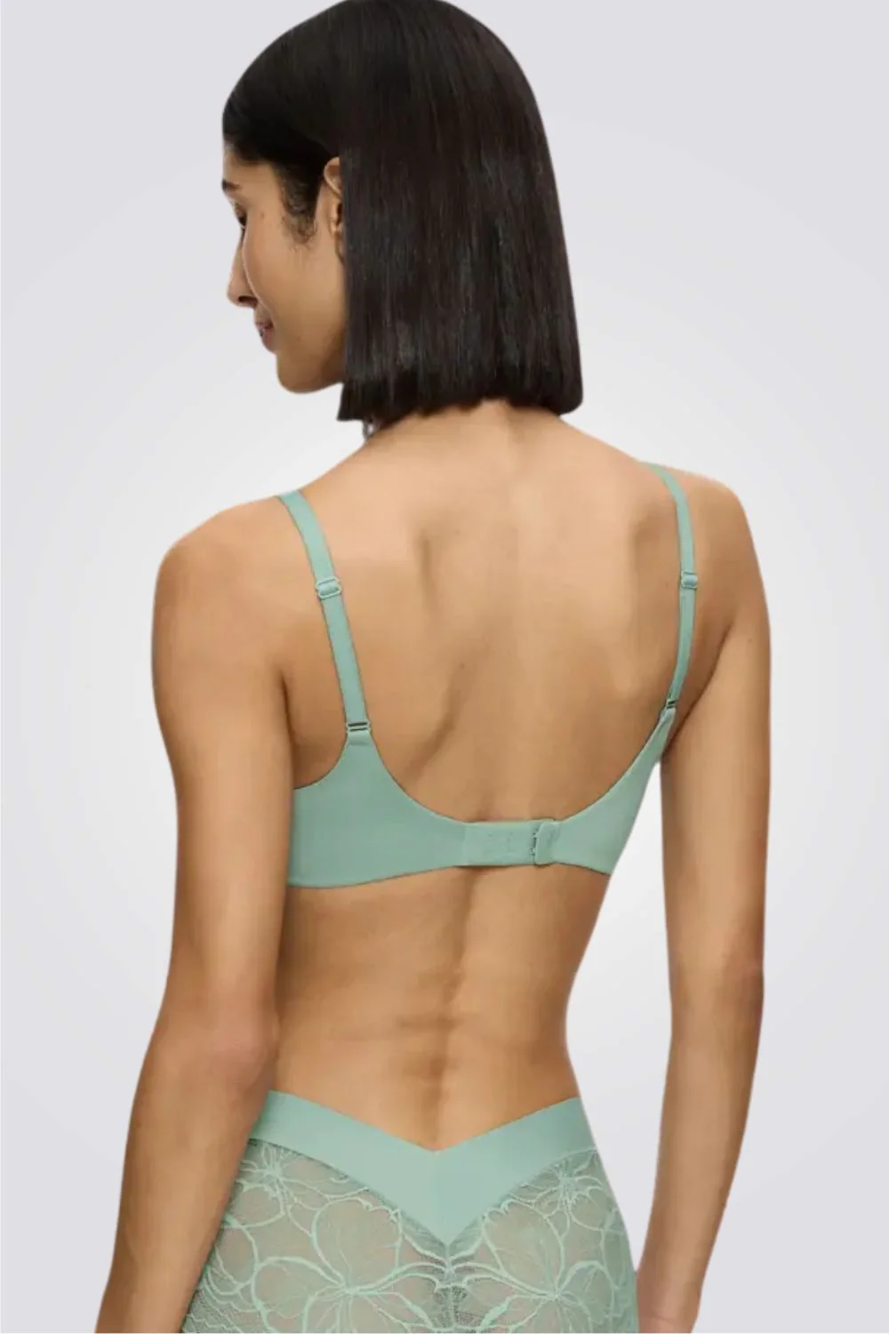 חזיית תחרה Body Make-Up Illusion Lace WP בצבע ירוק - Image 2