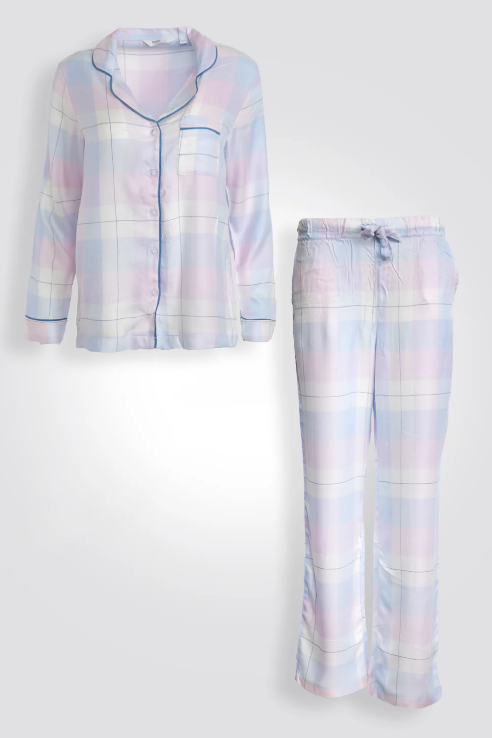 סט פיג’מה מכופתרת PLAID