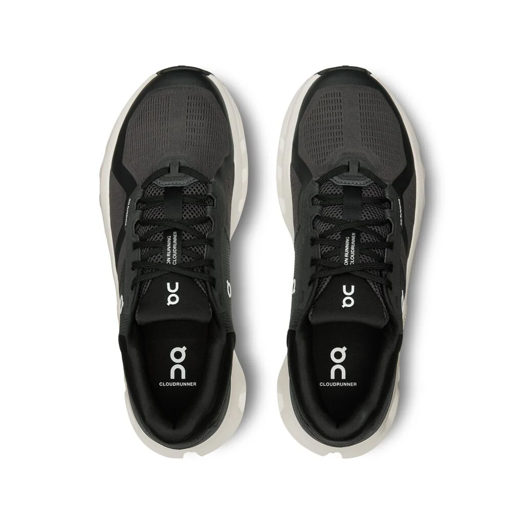 נעלי ספורט לגברים Cloudrunner 2 Wide בצבע שחור ולבן - Image 4
