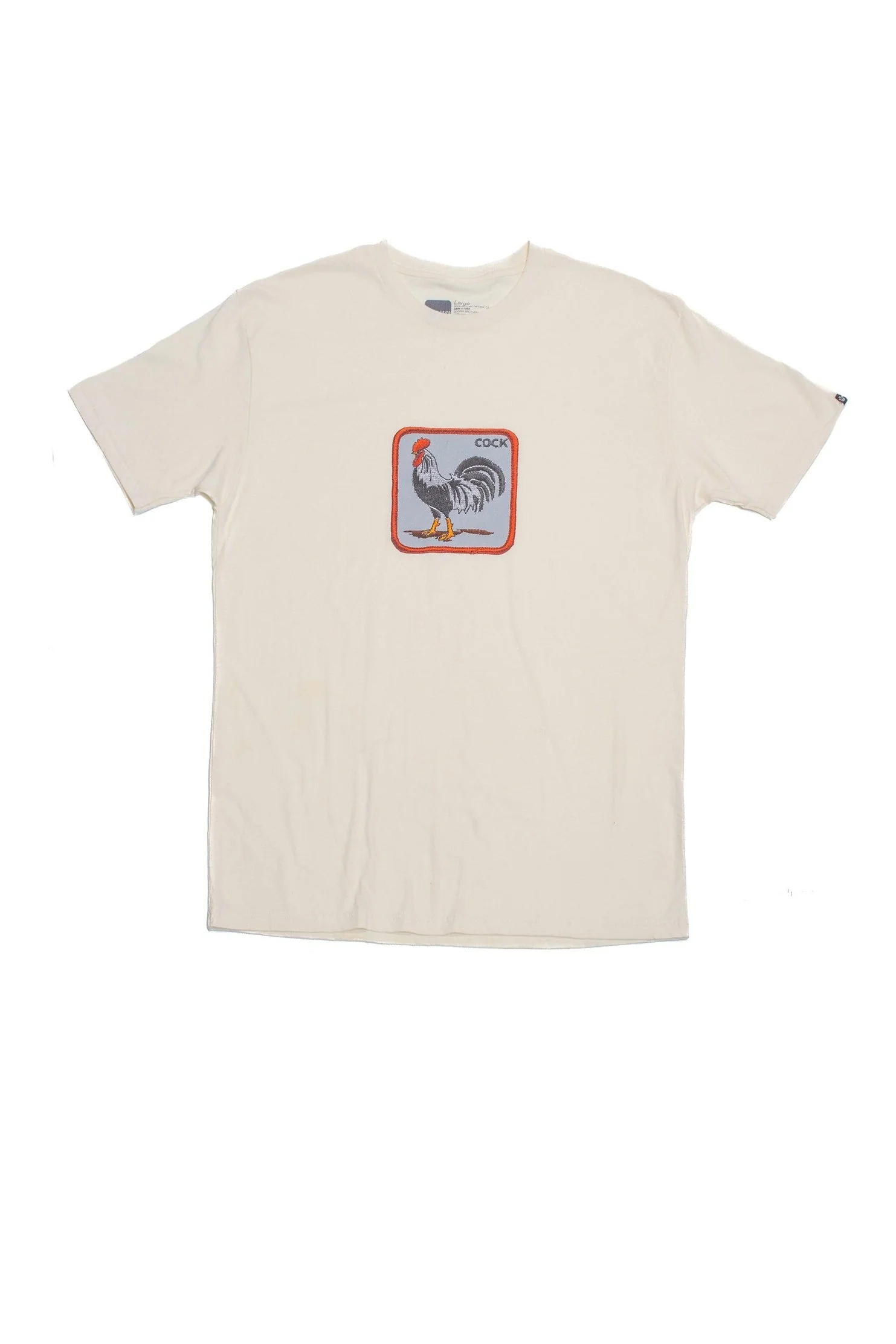 חולצה קצרה CLUCKER בצבע קרם - Image 3