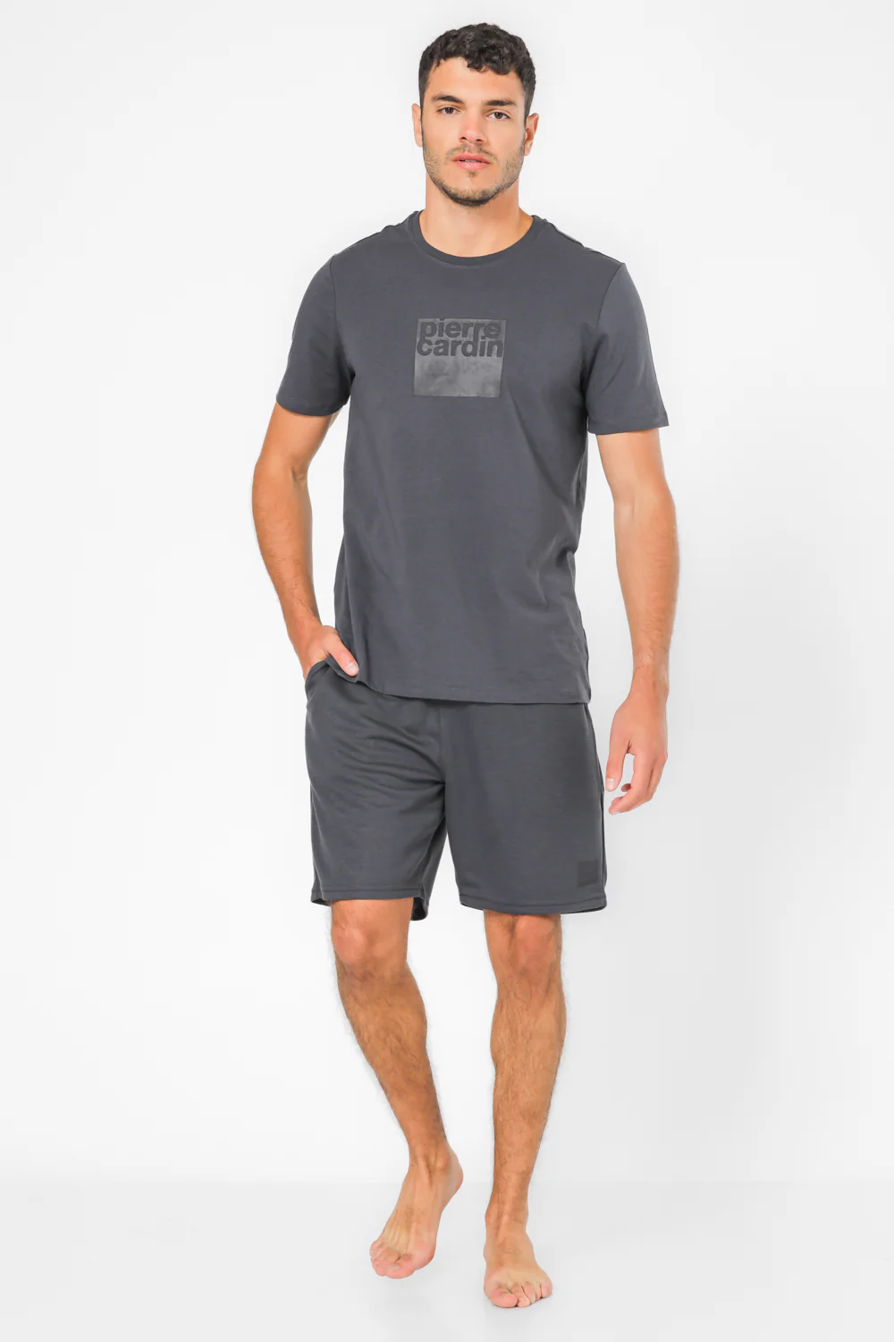 סט קצר מבד סקובה PIERRE CARDIN בצבע שחור - Image 3