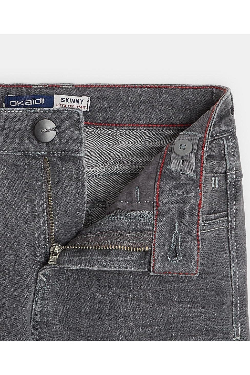 ג'ינס Skinny Fit אפור לילדים - Image 3