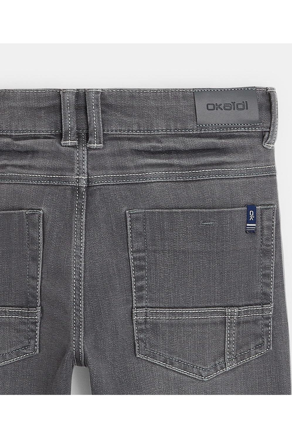 ג'ינס Skinny Fit אפור לילדים - Image 4
