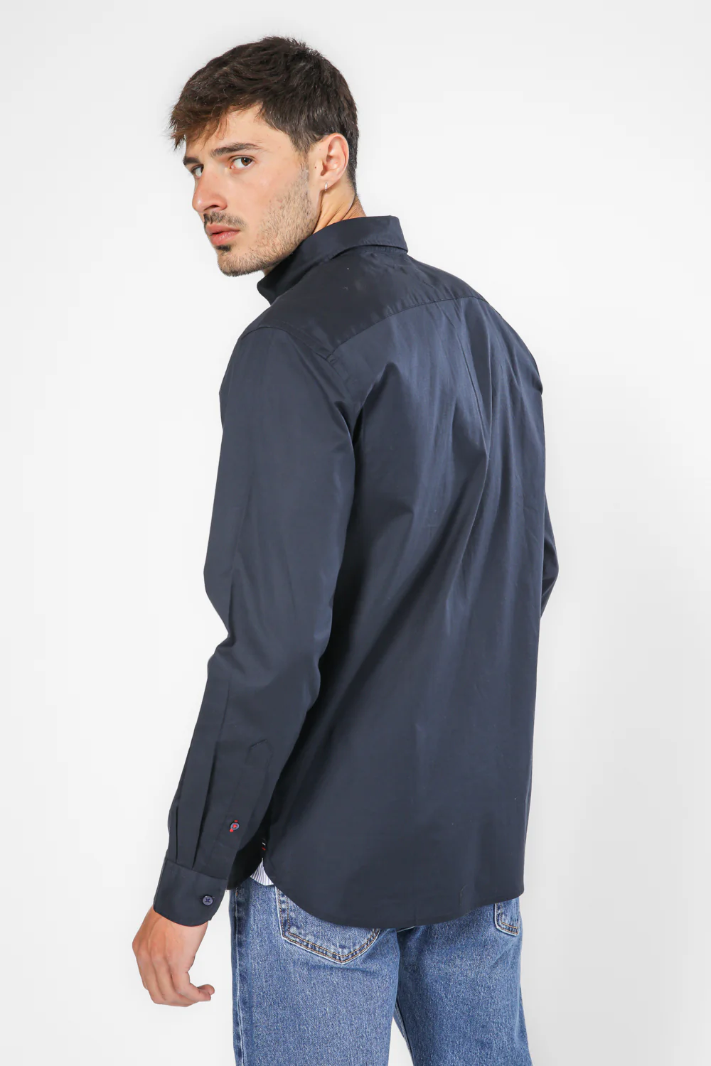 מכופתרת FLEX POPLIN בצבע כחול - Image 3