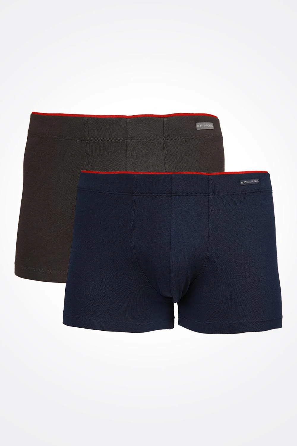 מארז שני בוקסרים  COTTON STRETCH בצבעים כחול ואפור