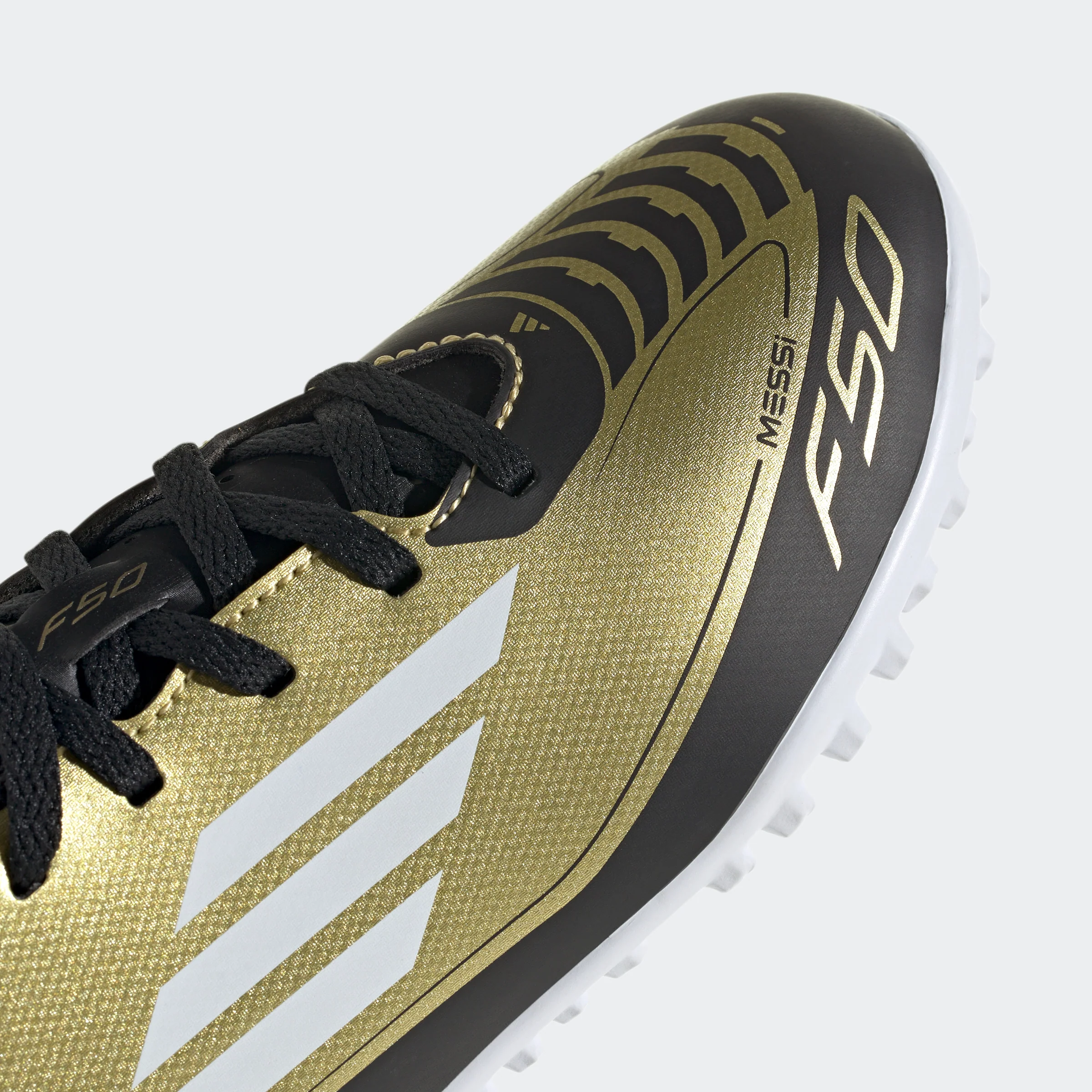 נעלי קטרגל לילדים ונוער MESSI F50 CLUB בצבע זהב ושחור - Image 8