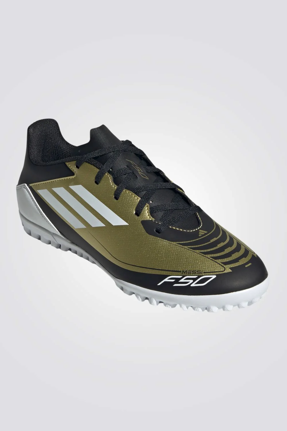 נעלי קטרגל לגברים F50 CLUB MESSI בצבע זהב ושחור - Image 2