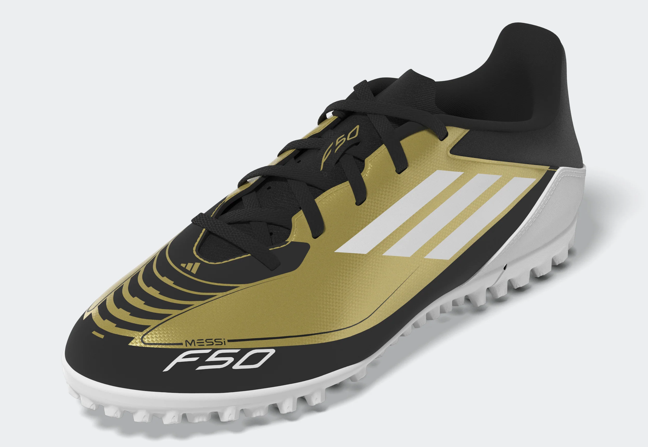 נעלי קטרגל לגברים F50 CLUB MESSI בצבע זהב ושחור - Image 4