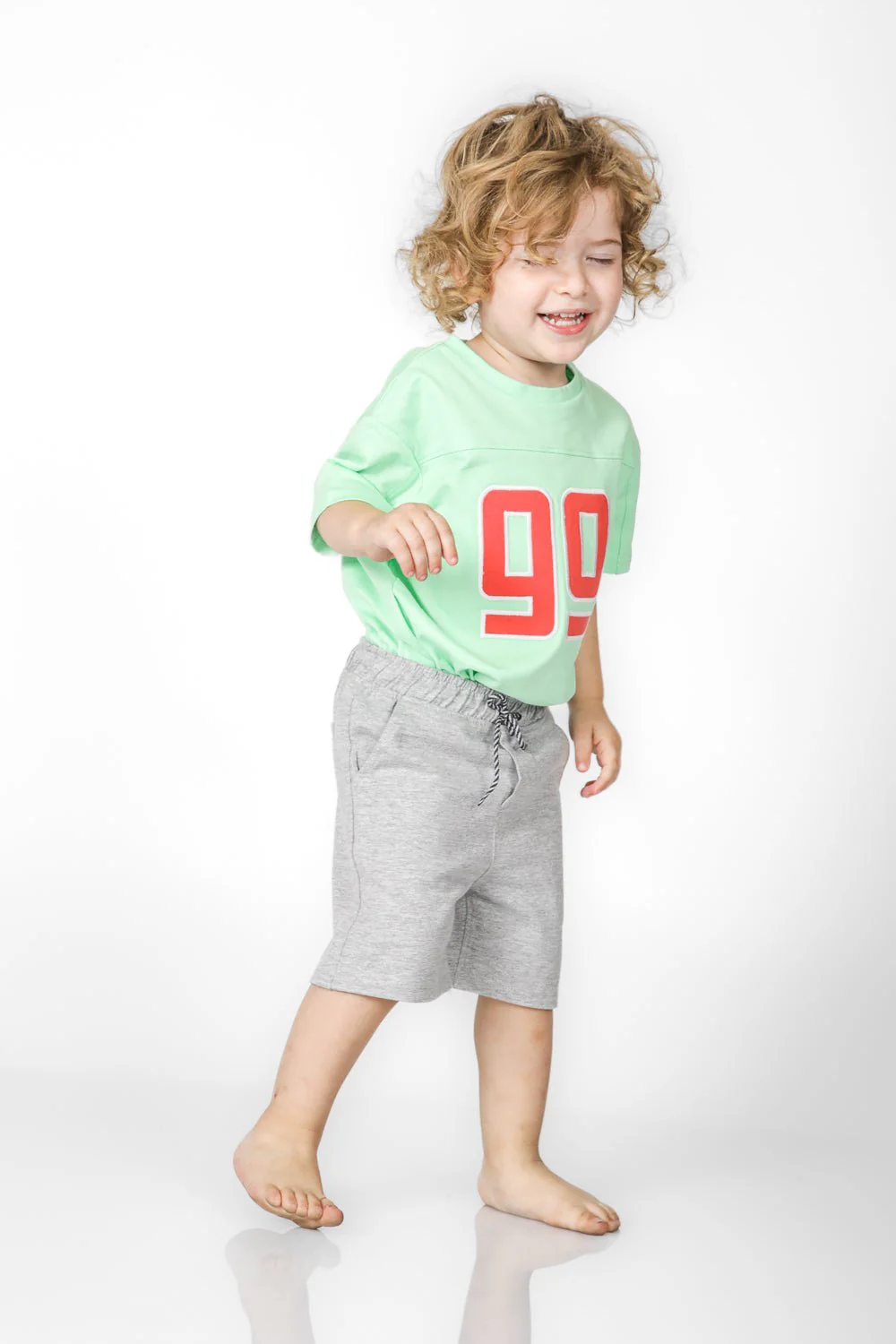 טישירט קצרה לילדים בצבע ירוק - Image 2