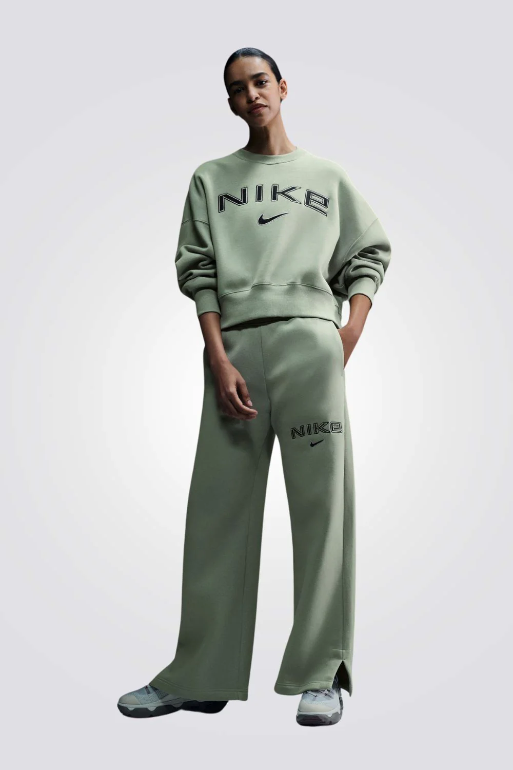 סווטשירט לנשים Sportswear Phoenix Fleece בצבע ירוק NIKE
