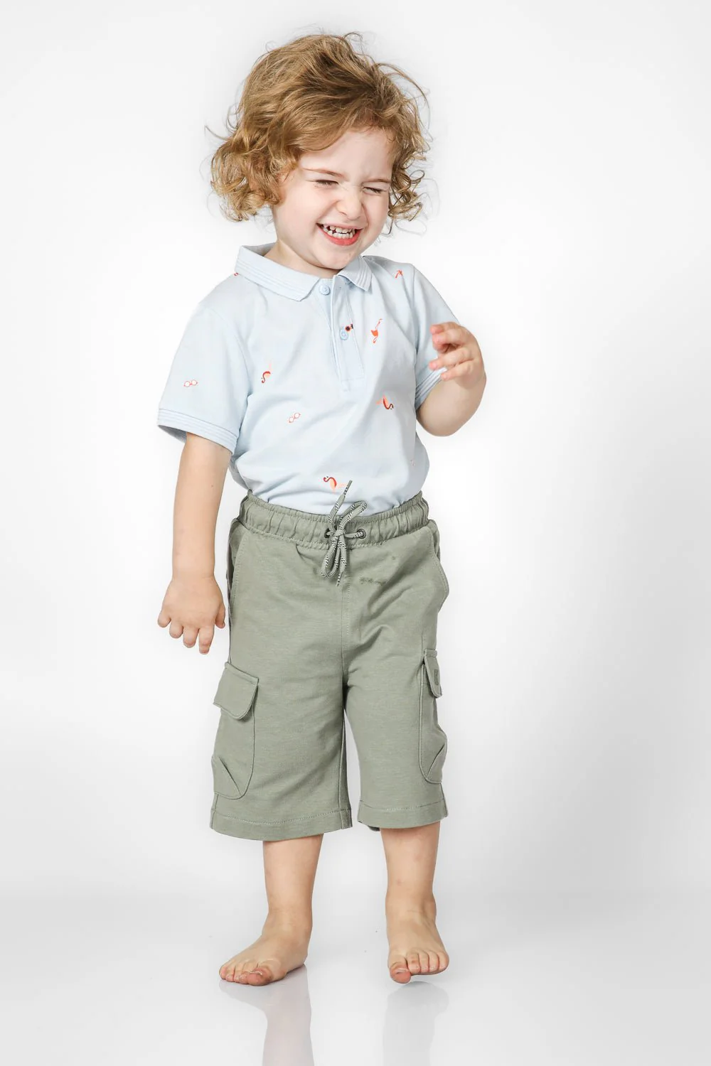 ברמודה לילדים בצבע ירוק זית - Image 4
