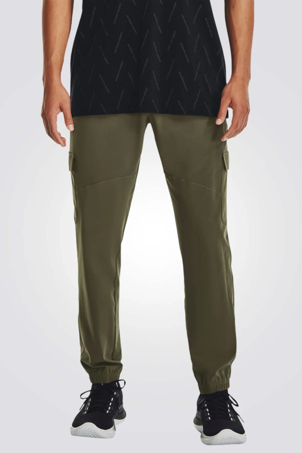 מכנסיים ארוכים לגברים Stretch Woven בצבע ירוק זית