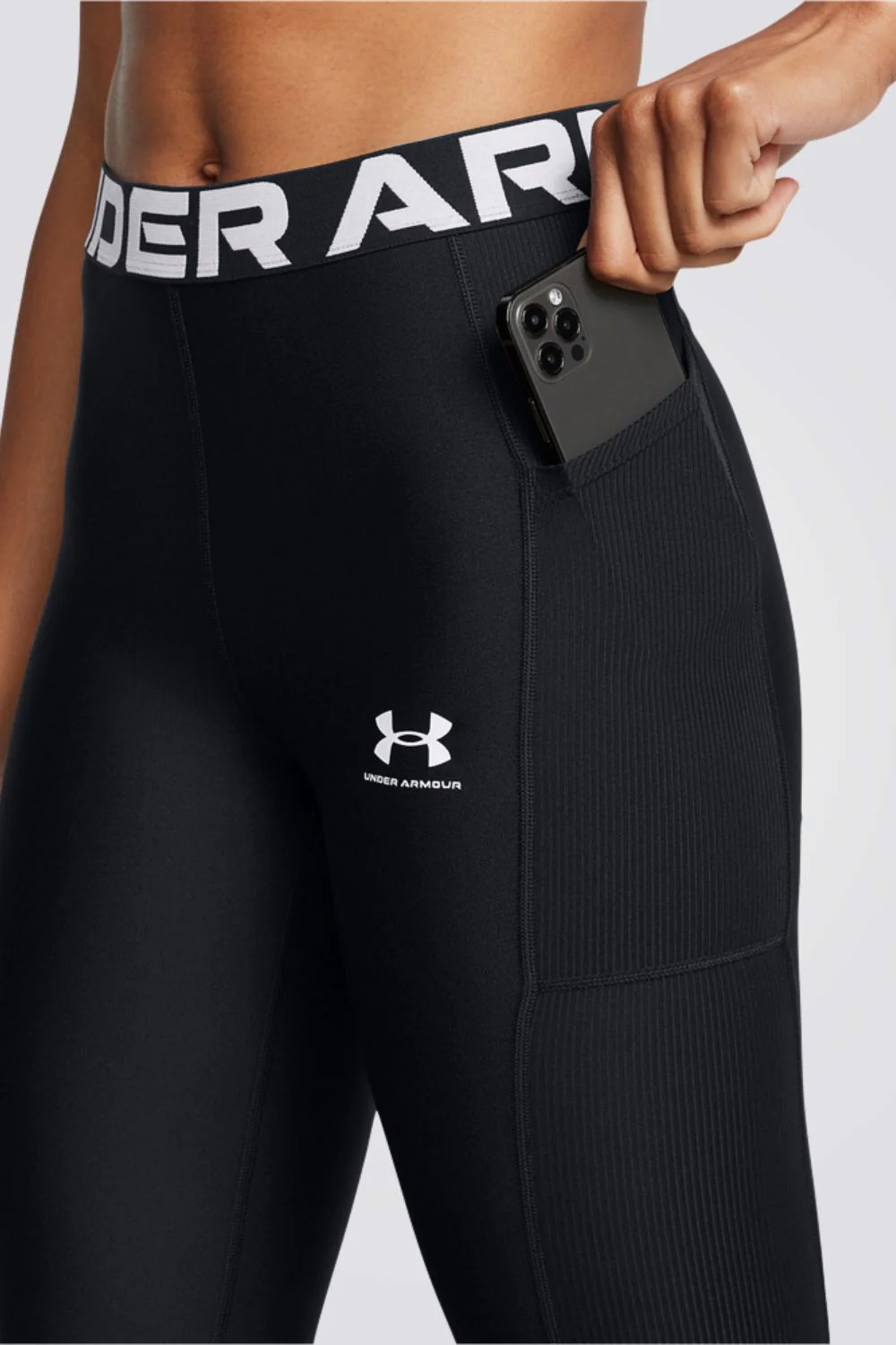 טייץ ספורט ארוך HeatGear Rib Legging לנשים - Image 3